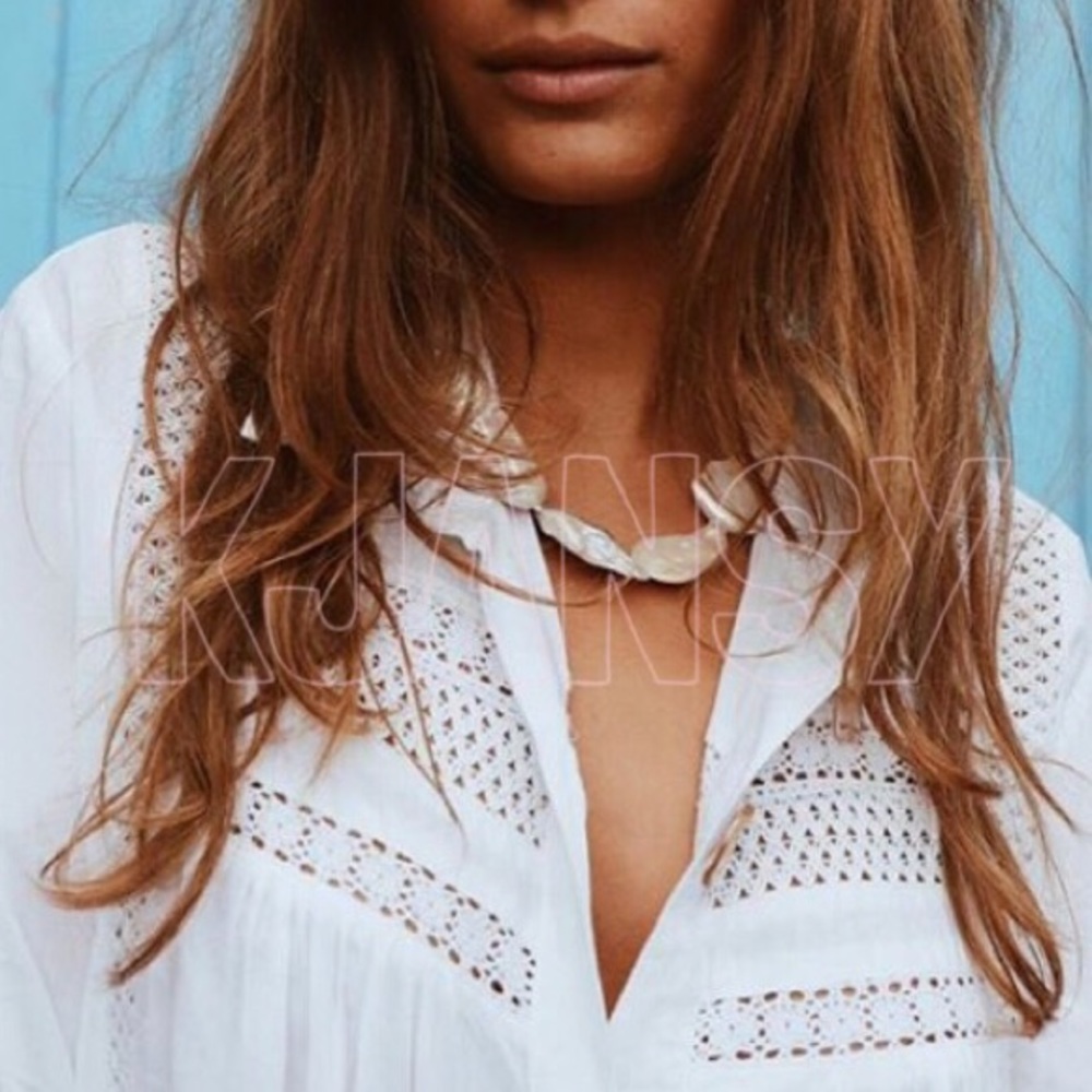 Bohemian Button Down Blouse - Picture 4 of 7